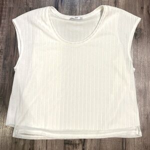 MNG Basics Ribbed Layered Crewneck Sleeveless Top